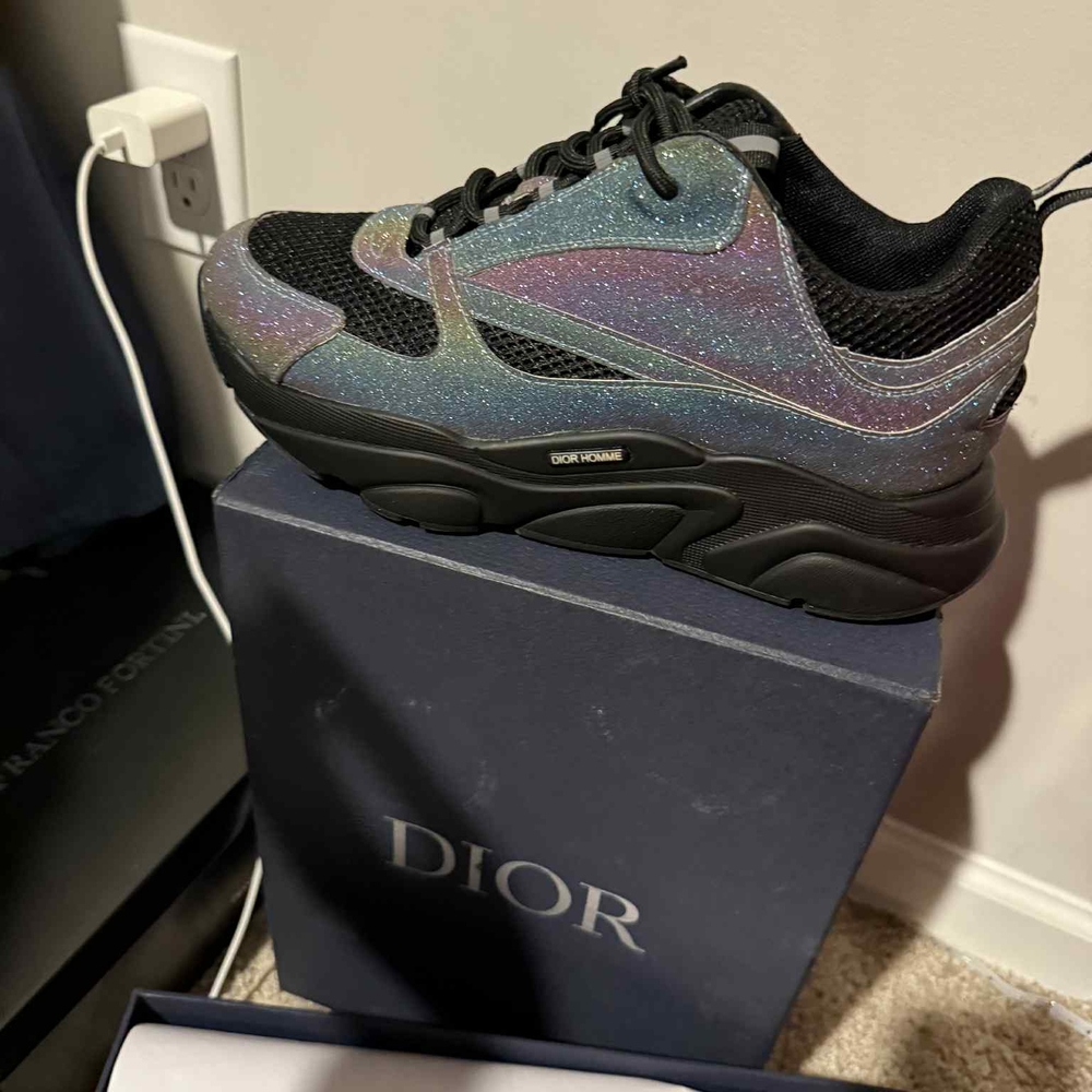 Dior Men's Iridescent Black Sneakers
